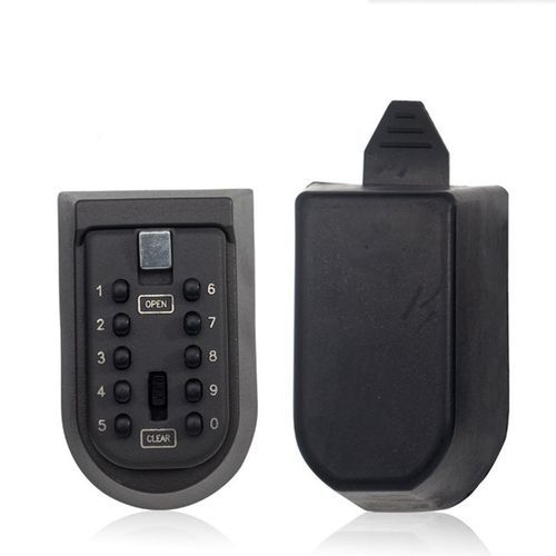 Outdoor Key Storage Lock Box, Combination Password Key Safe Box, Resettable Code Key Holder,   Safety Password Security Lock, Key Storage Boxes, Wall Mount Key Safe Box KS004 10 Digit Storage Key For Security 1pcs Black