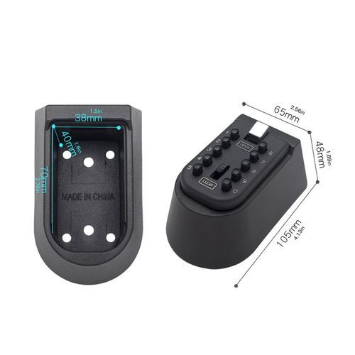 Outdoor Key Storage Lock Box, Combination Password Key Safe Box, Resettable Code Key Holder,   Safety Password Security Lock, Key Storage Boxes, Wall Mount Key Safe Box KS004 10 Digit Storage Key For Security 1pcs Black