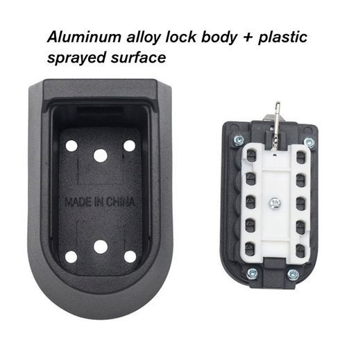 Outdoor Key Storage Lock Box, Combination Password Key Safe Box, Resettable Code Key Holder,   Safety Password Security Lock, Key Storage Boxes, Wall Mount Key Safe Box KS004 10 Digit Storage Key For Security 1pcs Black