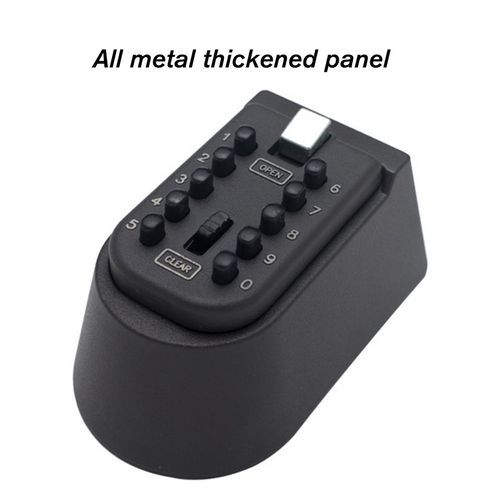 Outdoor Key Storage Lock Box, Combination Password Key Safe Box, Resettable Code Key Holder,   Safety Password Security Lock, Key Storage Boxes, Wall Mount Key Safe Box KS004 10 Digit Storage Key For Security 1pcs Black