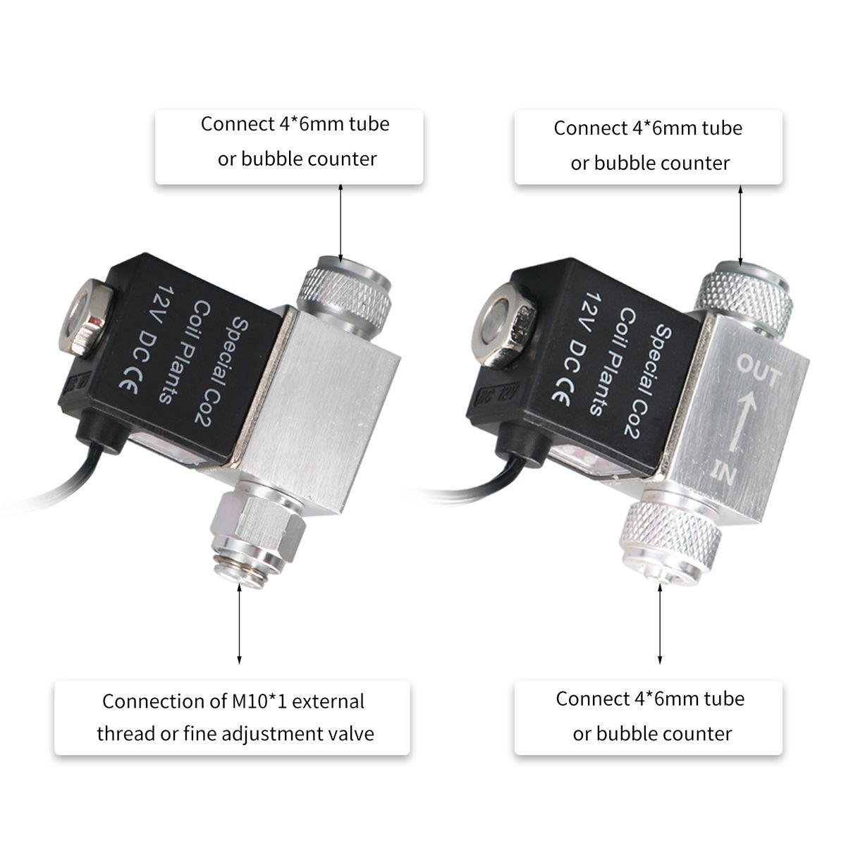 Solenoid Valve For Aquarium CO2 System Regulator DC 12V