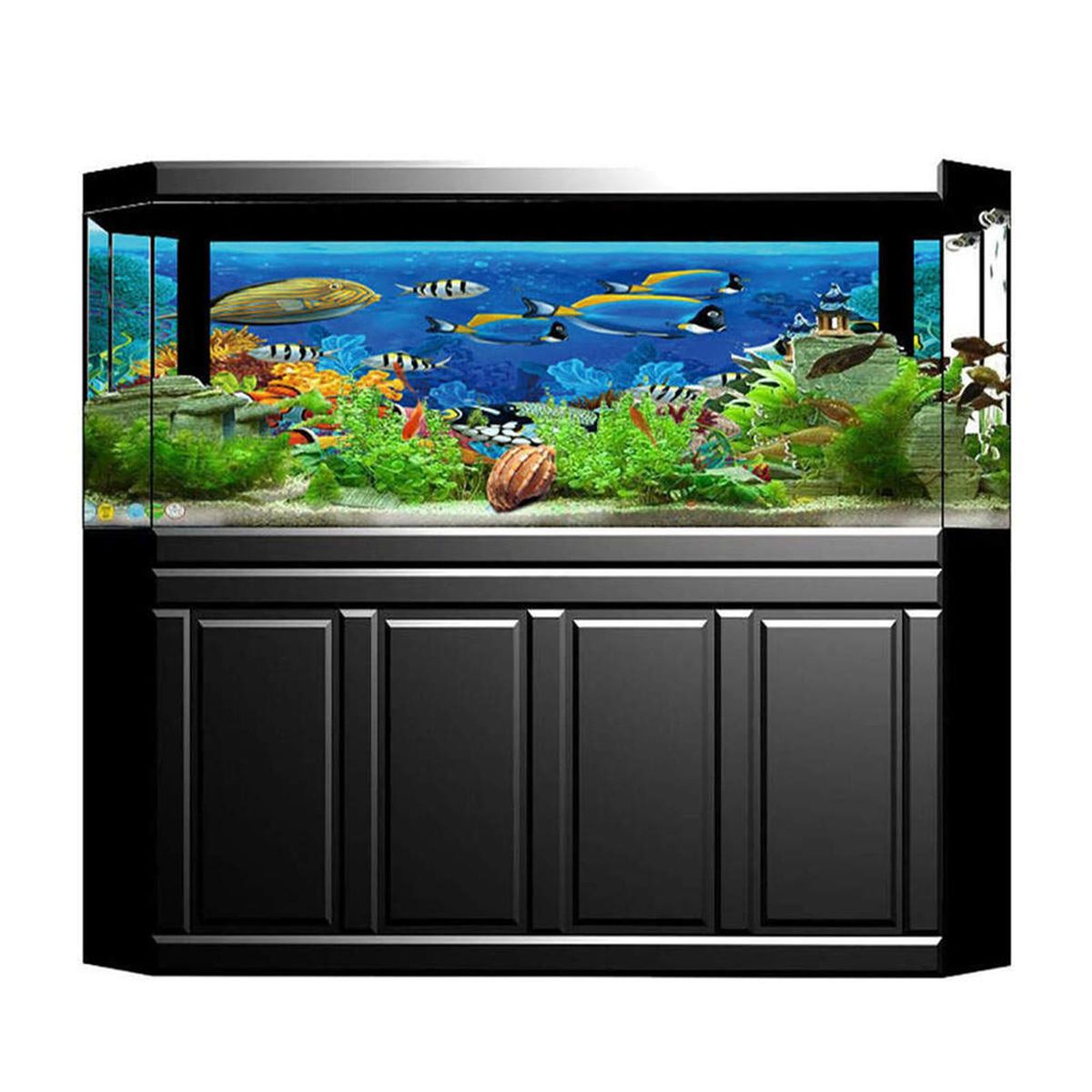 Aquarium Background Sticker Fish Tank Backdrop Poster