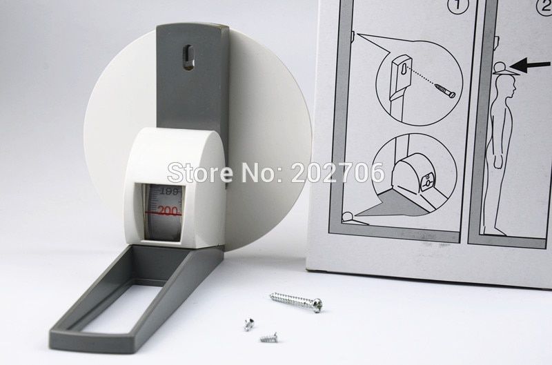 1pcs 200cm Body Height Rod Wall Mounted Tape Measure