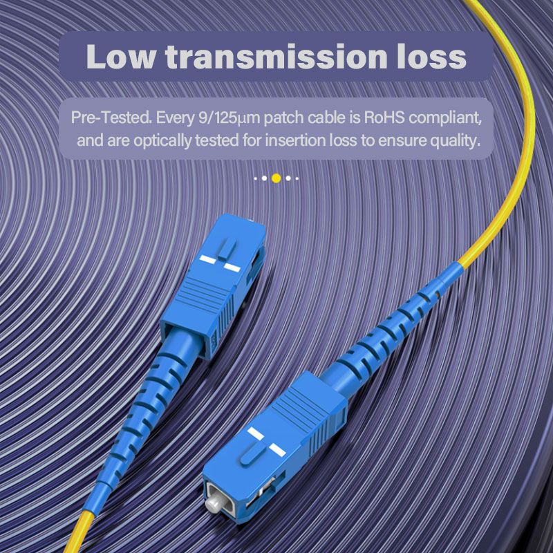 2PCS Simplex Single-mode Fiber Optic Patch Cable