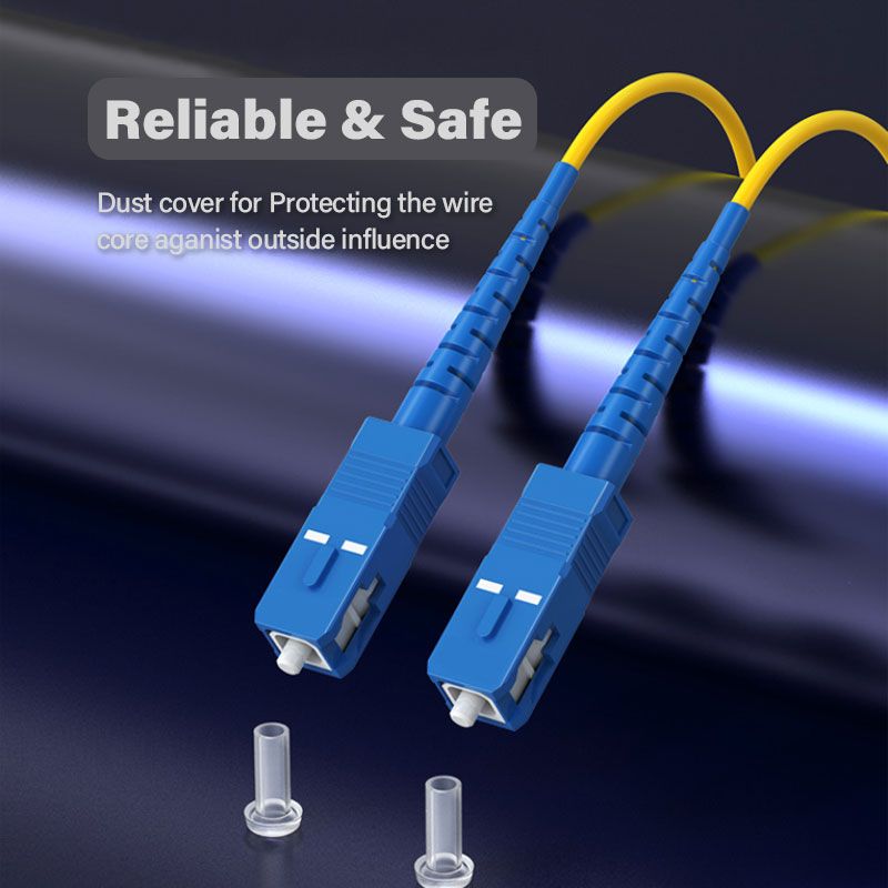 2PCS Simplex Single-mode Fiber Optic Patch Cable
