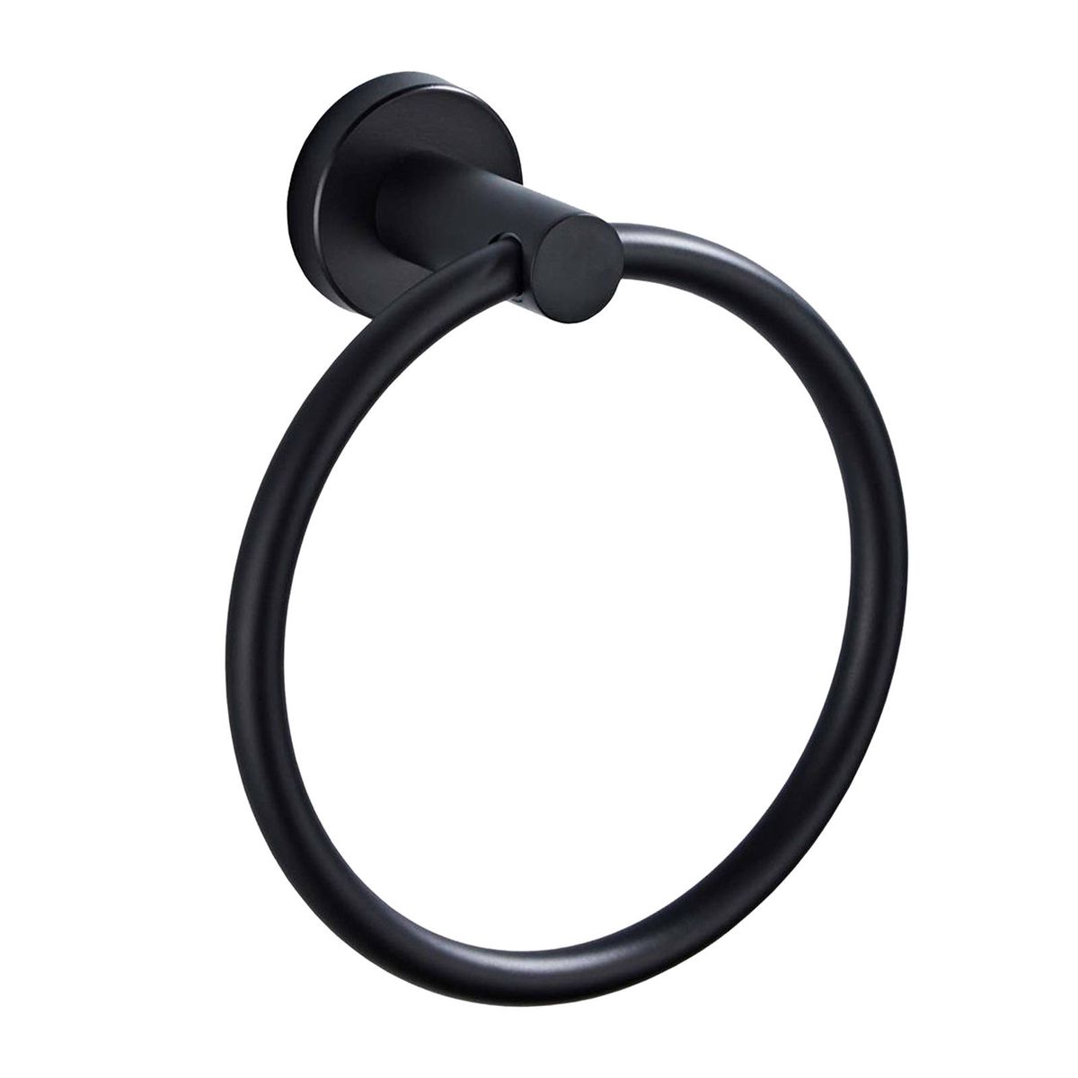 Round Towel Rings Bathroom Hand Towel Holder Hanger Wall Mount Black