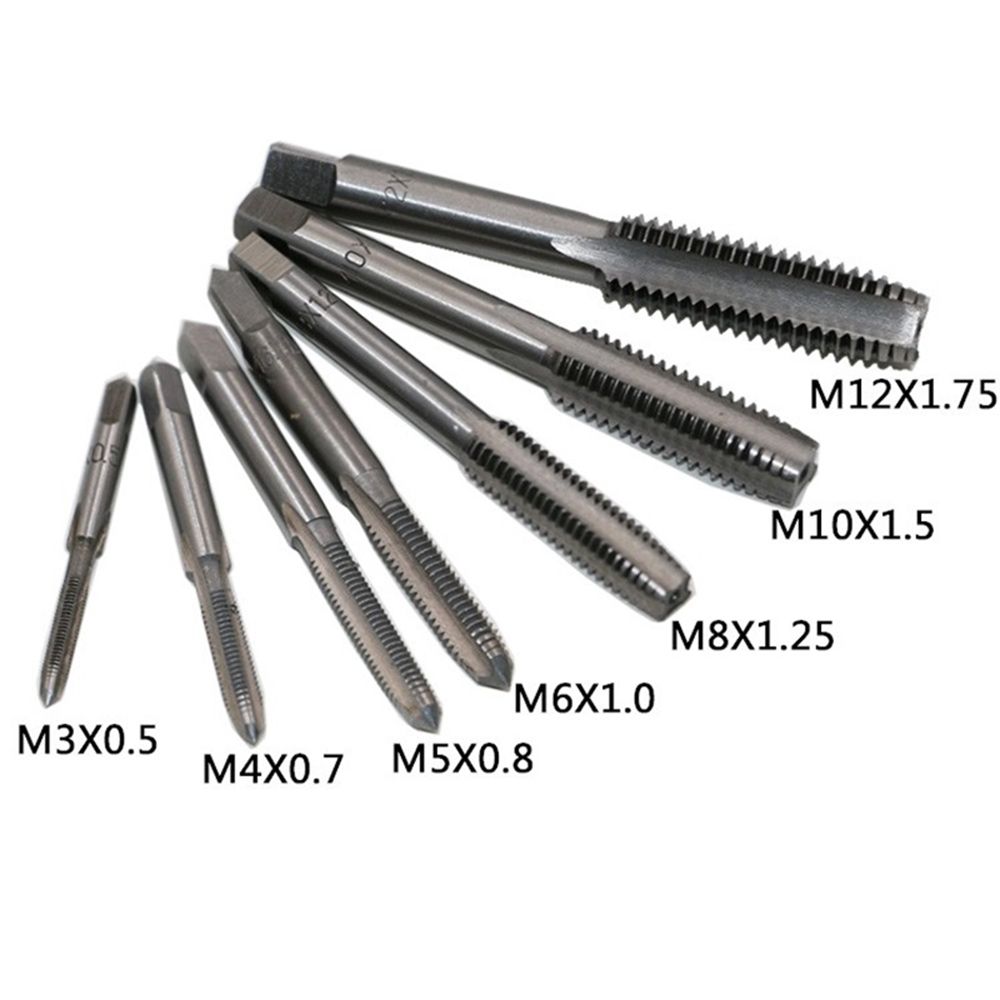 8pcs Thread Metric Machine Hand Screw Thread Plug Taps Set