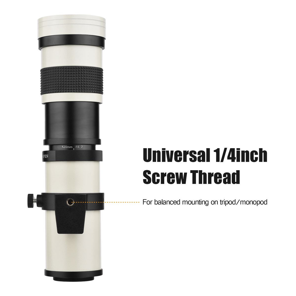 Camera MF Super Telephoto Zoom Lens F/8.3-16 420-800mm T