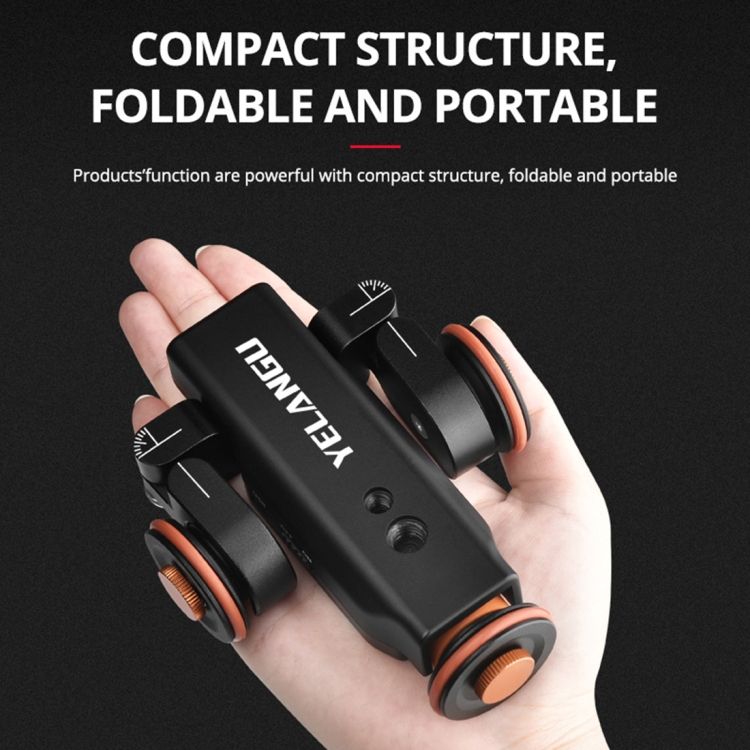 L4X Camera Wheel Dolly Phone Clamp Electric Track Slider