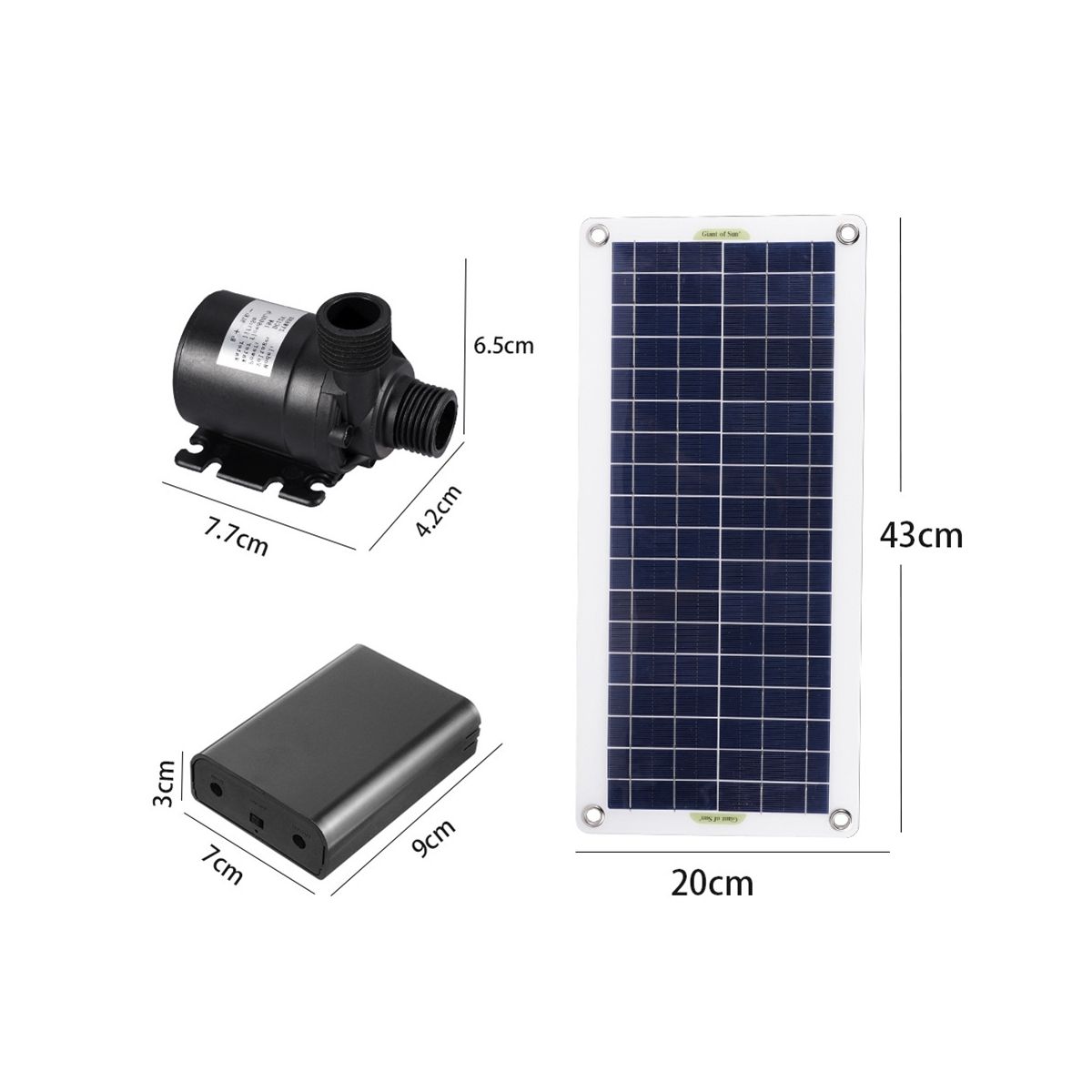 Solar Water Pump Solar Water Fountain Pump 50W 800LH 12V Low Noise Garden Family Water Fountain Irrigation Pump