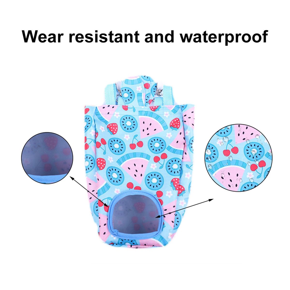 Pet Hay Bag Chinchilla Hanging Hay Bag Food Dispenser Sky Blue