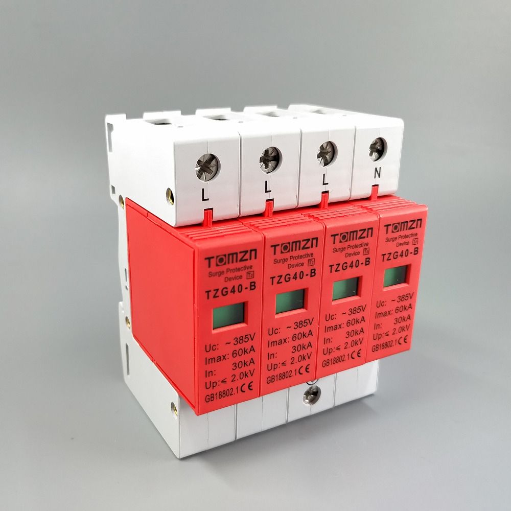 House Surge B Protector ~385V 30KA~60KA SPD 3P+N AC