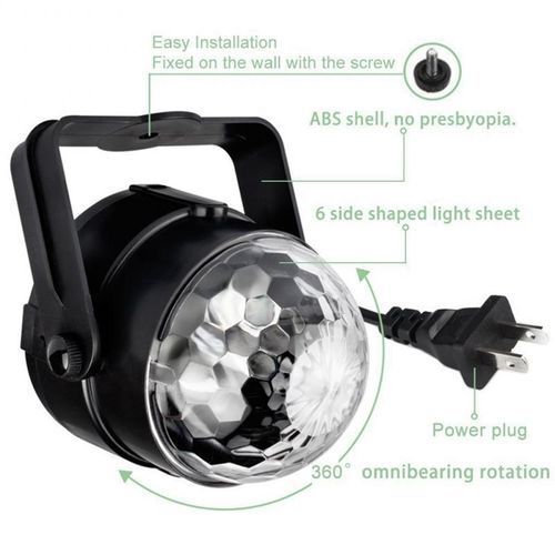 Remote Control LED Crystal Ball Lamp