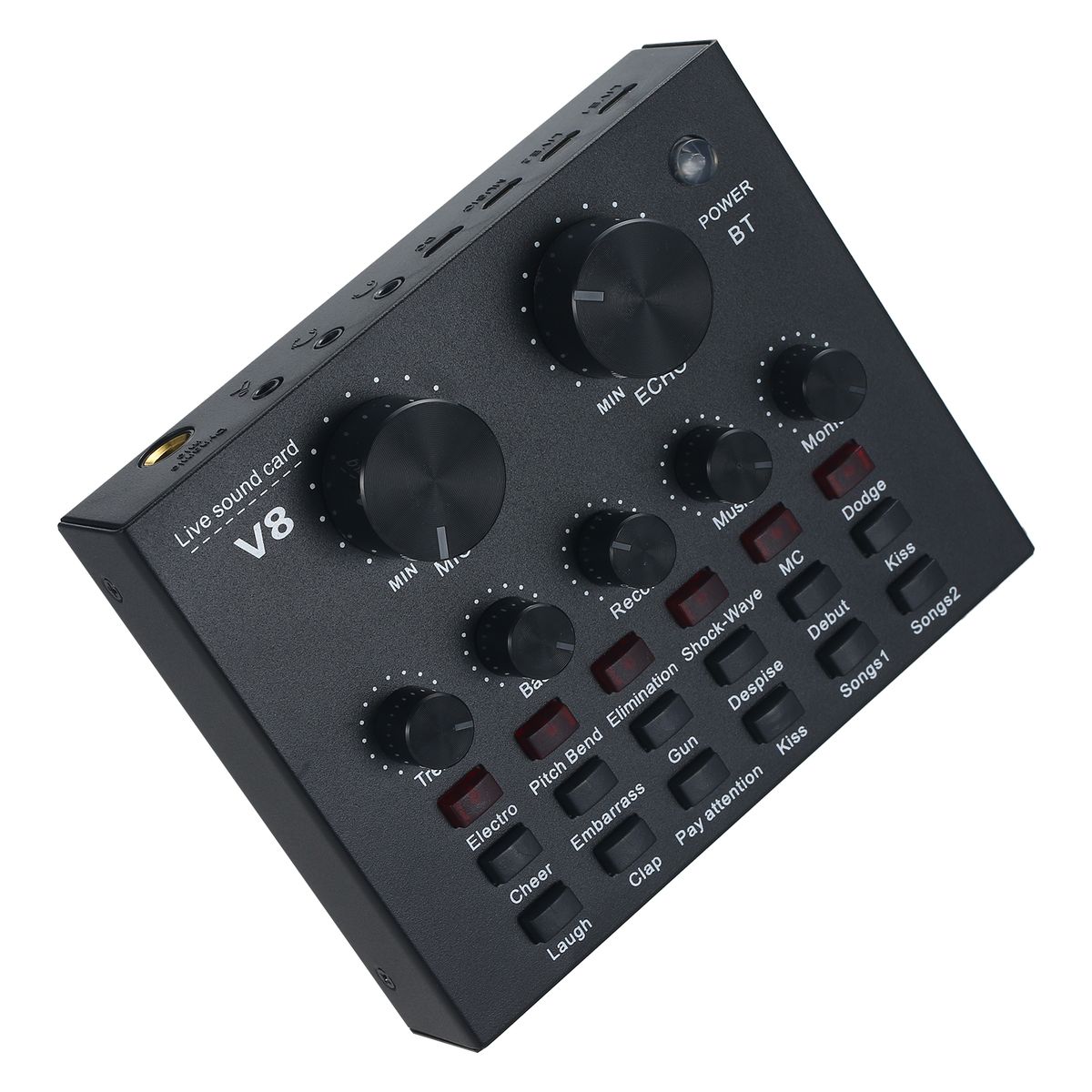 V8 External Sound Card USB Mobile Phone Microphone Live For