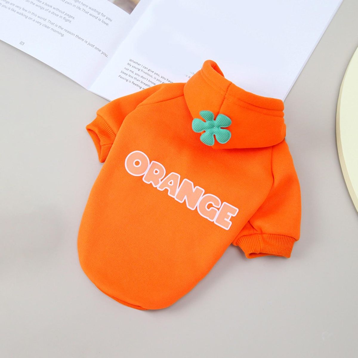 Pet Costume Fruit English Print Pet Vest Orange