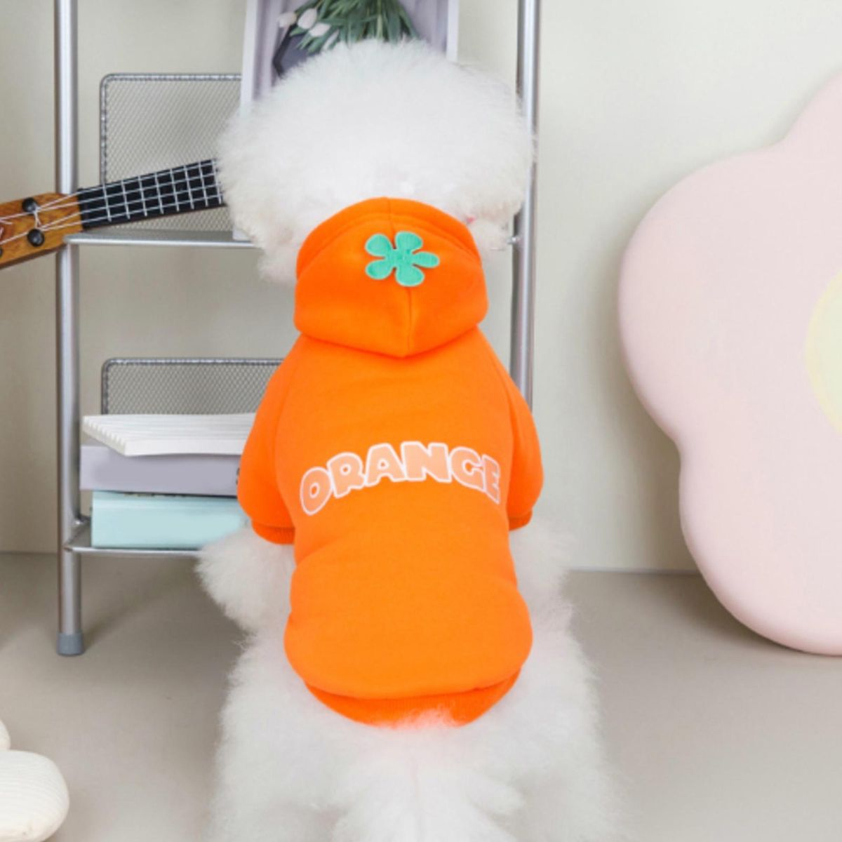 Pet Costume Fruit English Print Pet Vest Orange