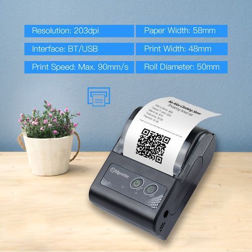 Portable 58mm Wireless BT Thermal Receipt Printer