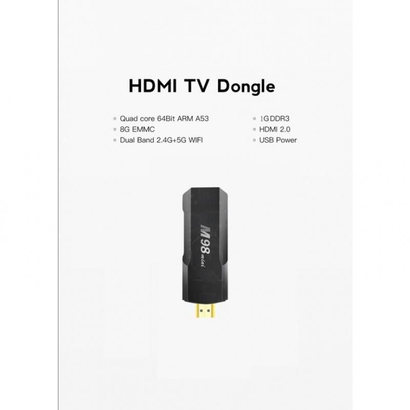 M98 mini v400 Tv Box TV Android 12 Stick H313 Latest System  2.4G/5Gwifi 4K 60fps High Definition