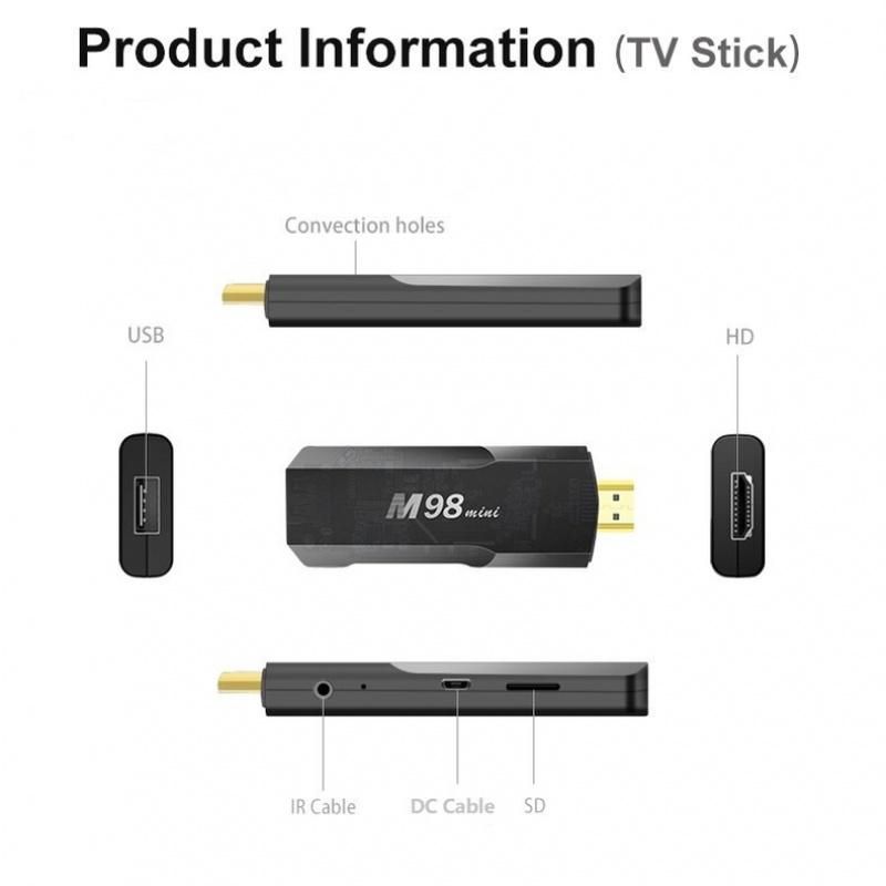 M98 mini v400 Tv Box TV Android 12 Stick H313 Latest System  2.4G/5Gwifi 4K 60fps High Definition
