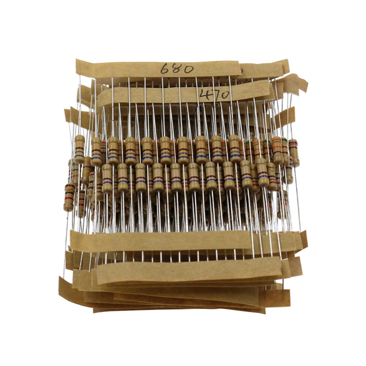 300PCS 30 Values 1/2W Carbon Film Resistors Kit 5% Metal