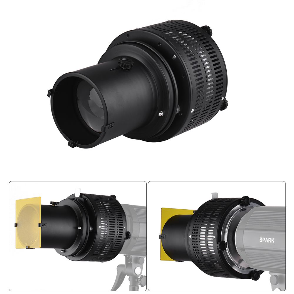 Metal Bowens Mount Focusing Snoot Reflector Flash Diffuser