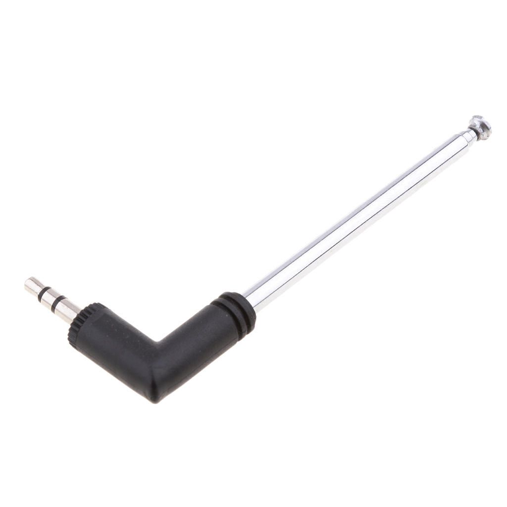 AM FM Radio Antenna 3.5mm Connector 4Section Telescoping Stainless