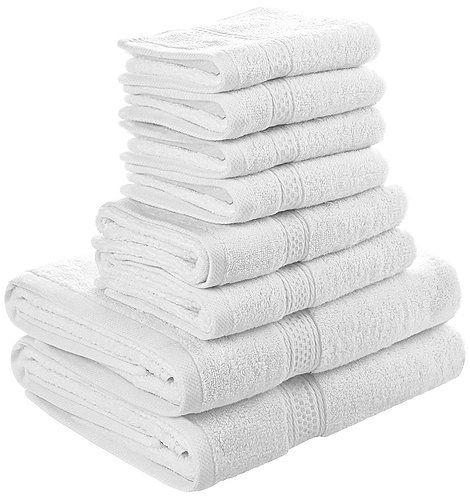 Premium 8-Piece Towel Set, White