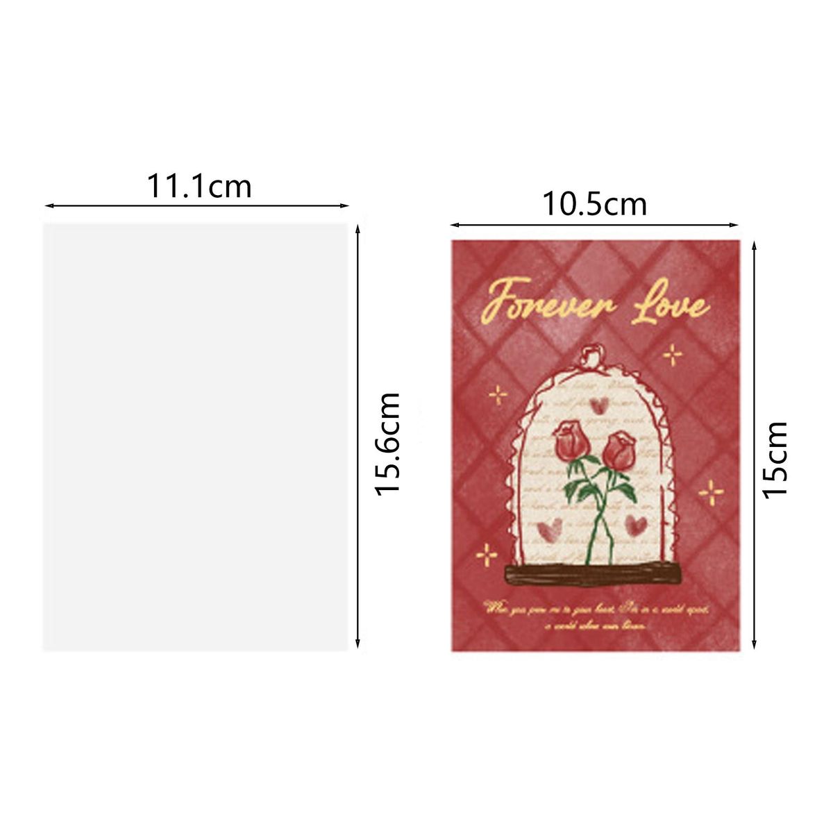 4Pcs Festival Card Romantic Flower Butterflies Pattern Birthday Blessing Card