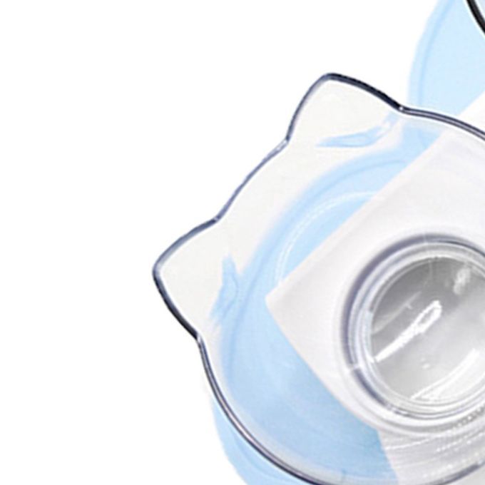 Cat Double Bowl Non-slip Pet Basin Cat Food Bowl Cervical Spine Protector Transparent