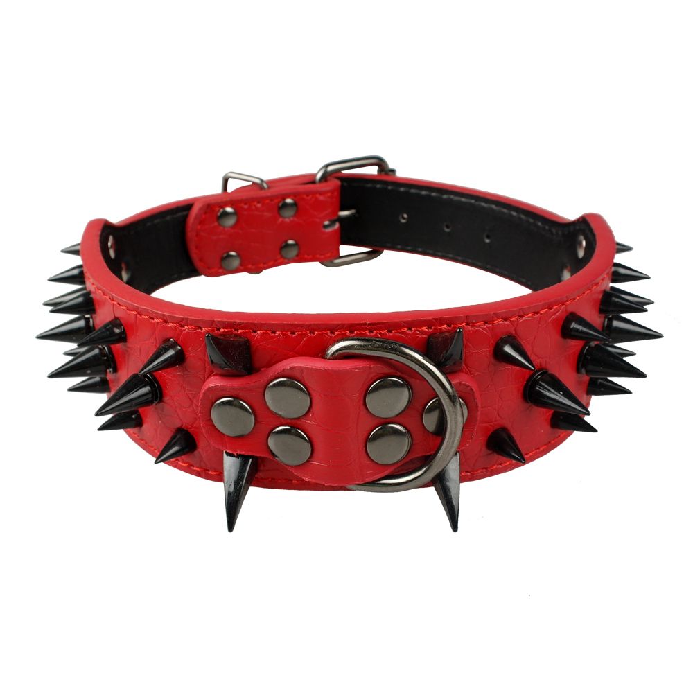 Large Dog Collar Spiked Studded For Pitbull German Shepherd
