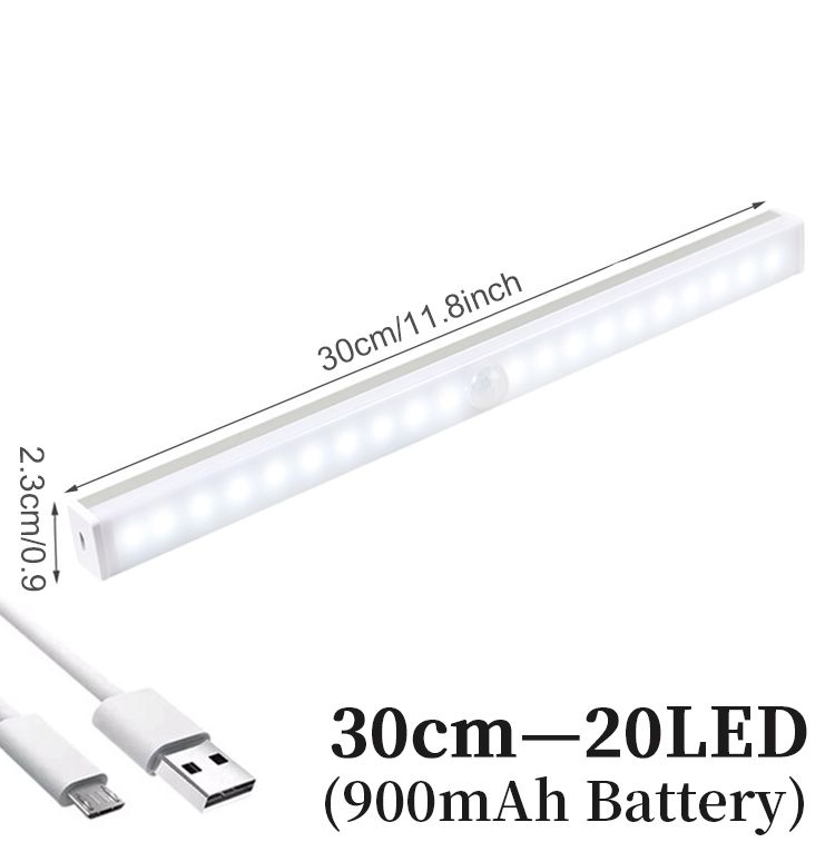Led Closet Light Motion Sensor Light Cabinet Lamp For Kitchen Under Cabinet Light Bedroom Cabinet Staircase Aisle Lighting--30CM 20LED