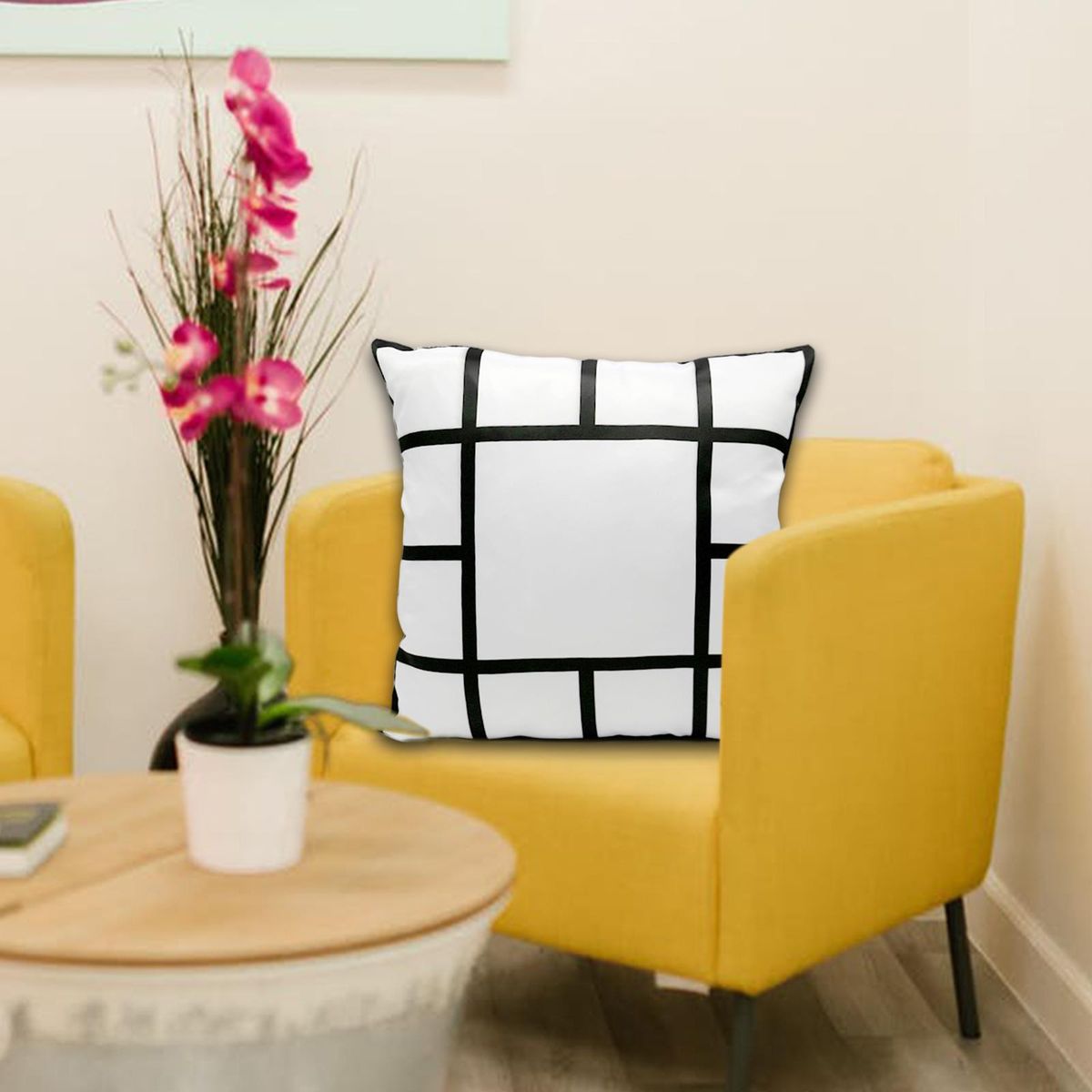 Sublimation Blank Panel Pillow Case Sofa Couch Bedroom Home 13 Grids