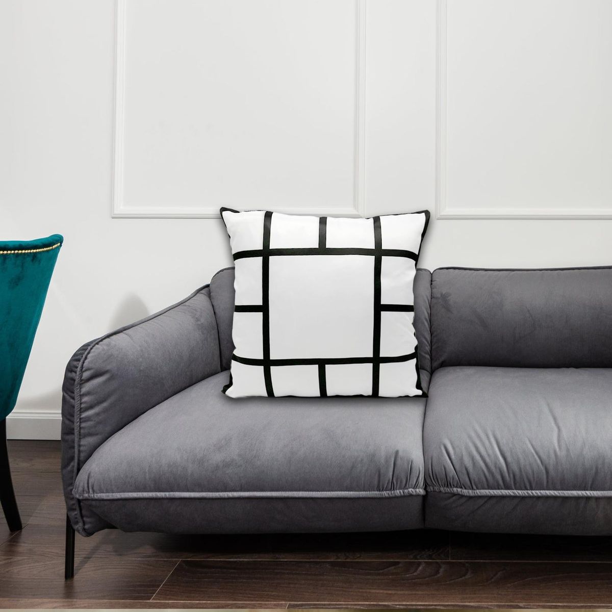 Sublimation Blank Panel Pillow Case Sofa Couch Bedroom Home 13 Grids