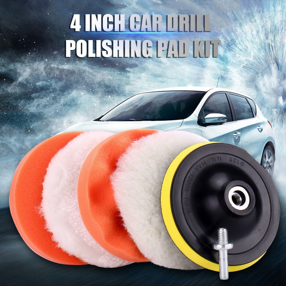Car Foam Drill Buffing Pad Polishing Pad Kit 6 Pcs 4 Inch