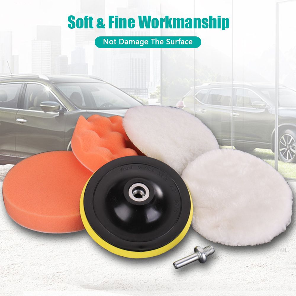 Car Foam Drill Buffing Pad Polishing Pad Kit 6 Pcs 4 Inch