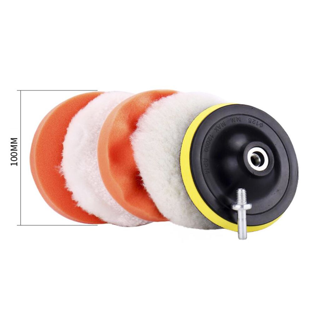 Car Foam Drill Buffing Pad Polishing Pad Kit 6 Pcs 4 Inch
