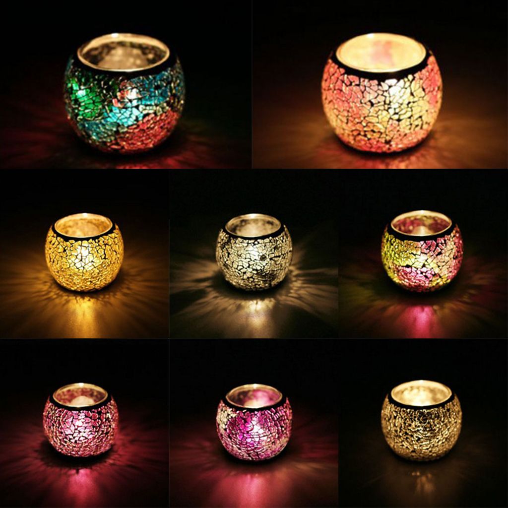 Romantic Glass Tea Light Candle Holder Votive Candlestick