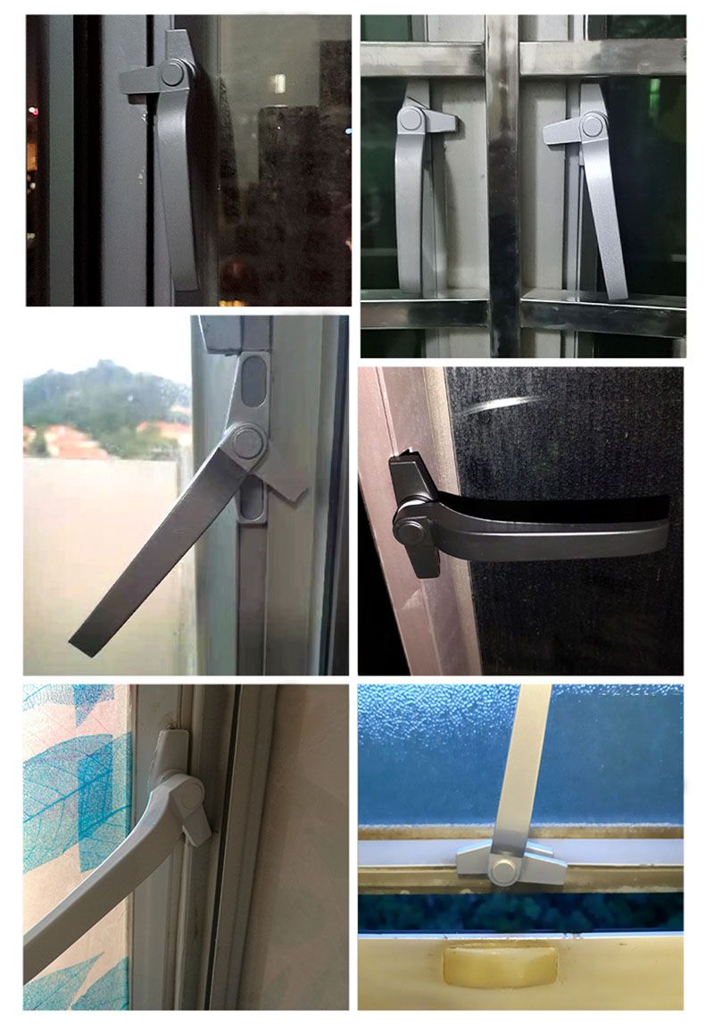 Aluminum Alloy Window Handles Type 38 Casement Window Lock Handle  Safety
