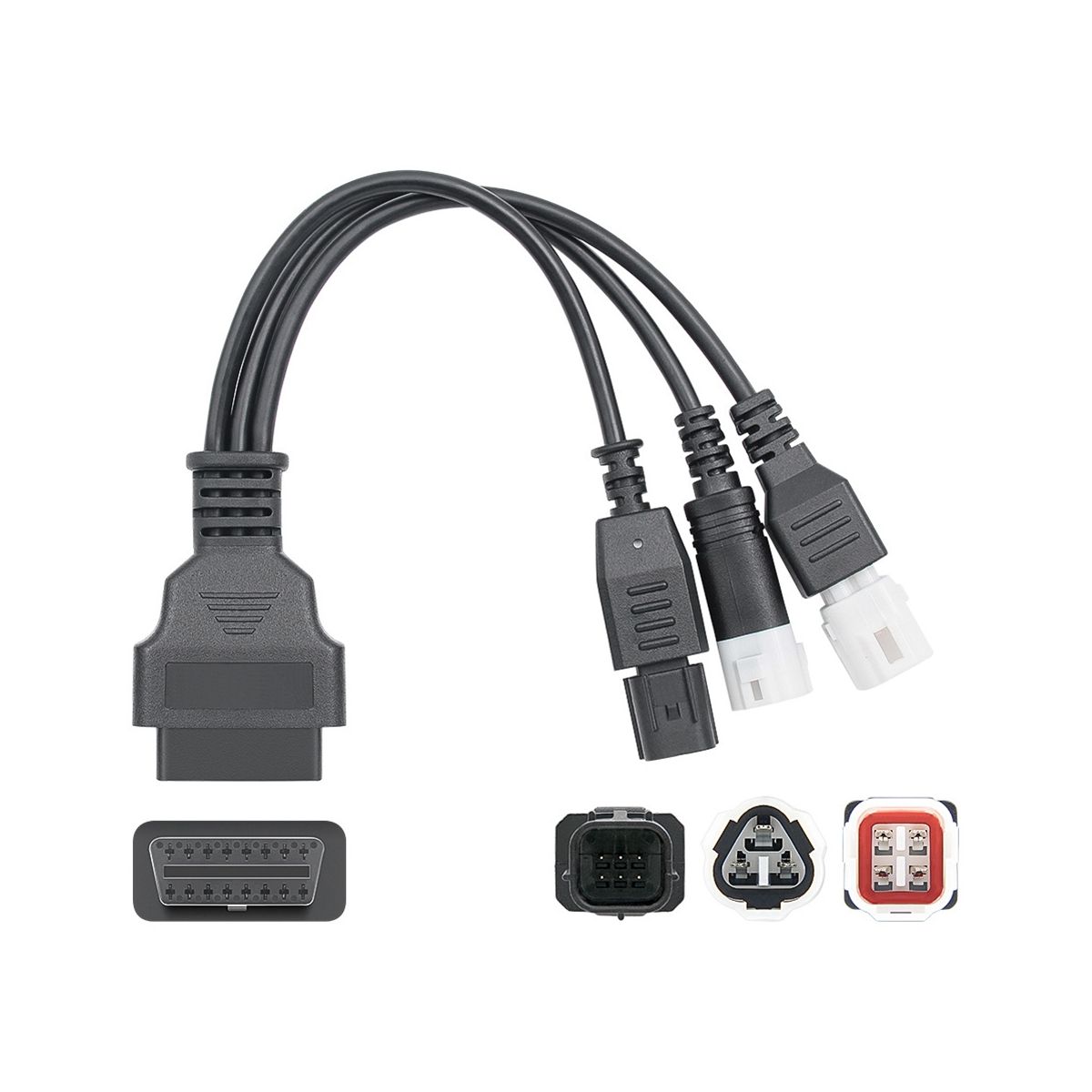 For 3Pin / 4Pin 6Pin OBD Cable OBD2 3 In 1 Plug Adapter