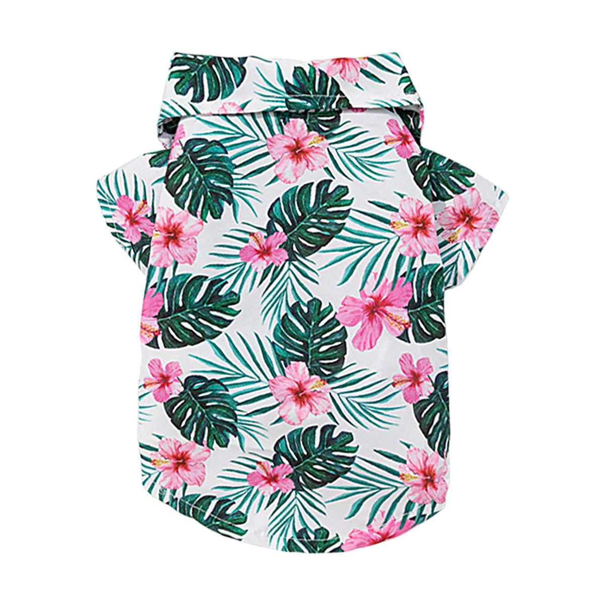 Pet T-shirt Summer Small Dog Beach Maple Leaf Shirt Green