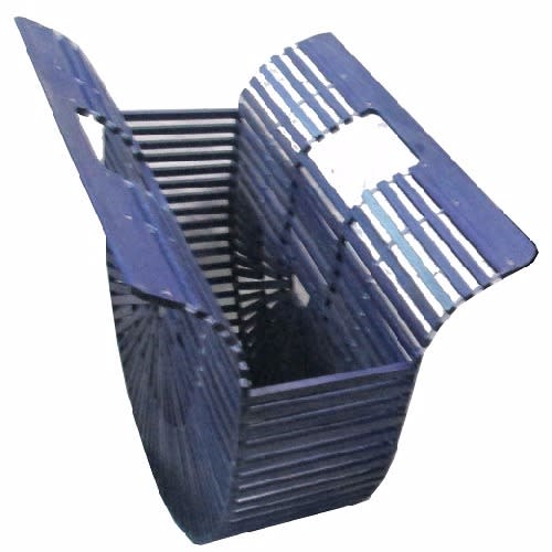 Big Bamboo Basket Ark Clutch Purse - Purple