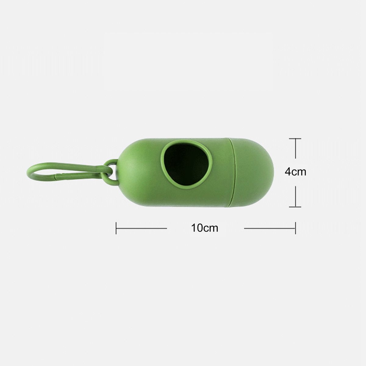 Dog Waste Dispenser Trash Sack Case Carrier Green