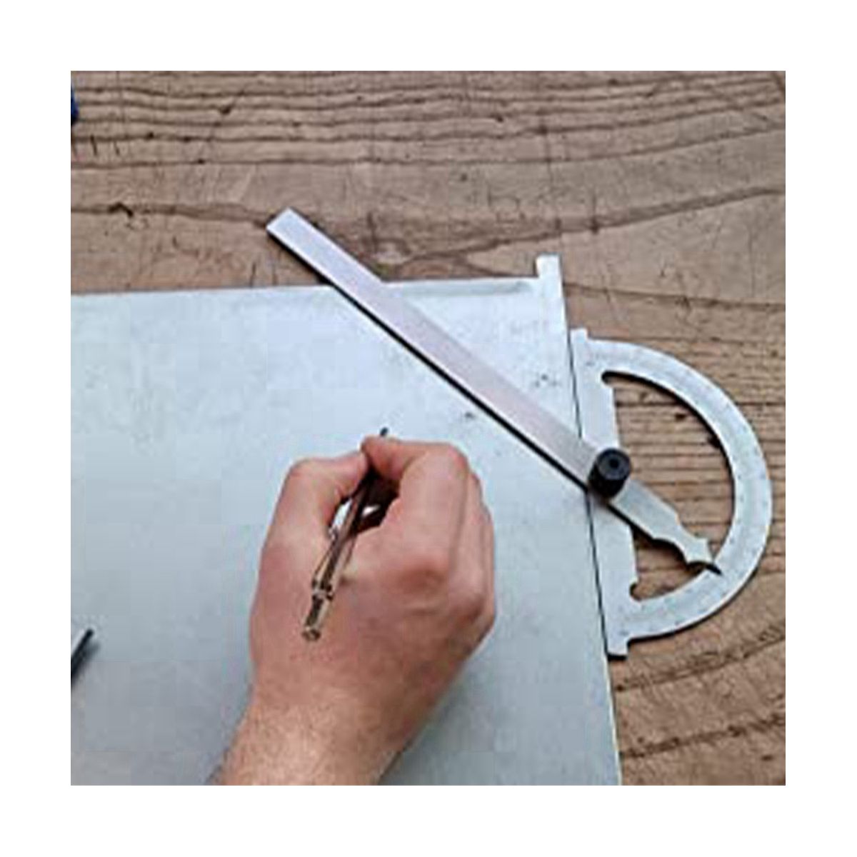 Precision Protractor Carbon Steel Chrome Plated Anti-