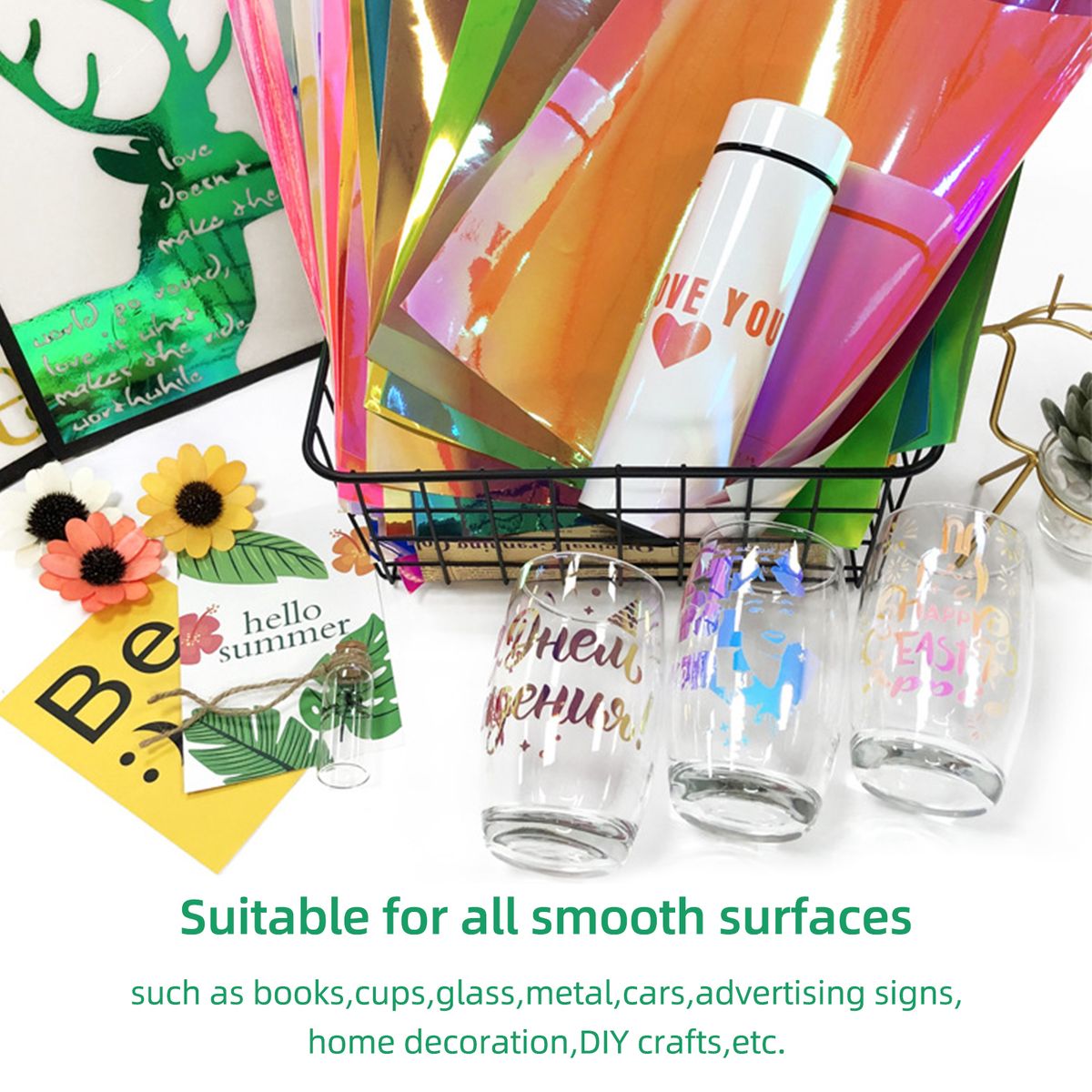Holographic Adhesive Craft Vinyl 30.5x30.5cm/12x12In 7