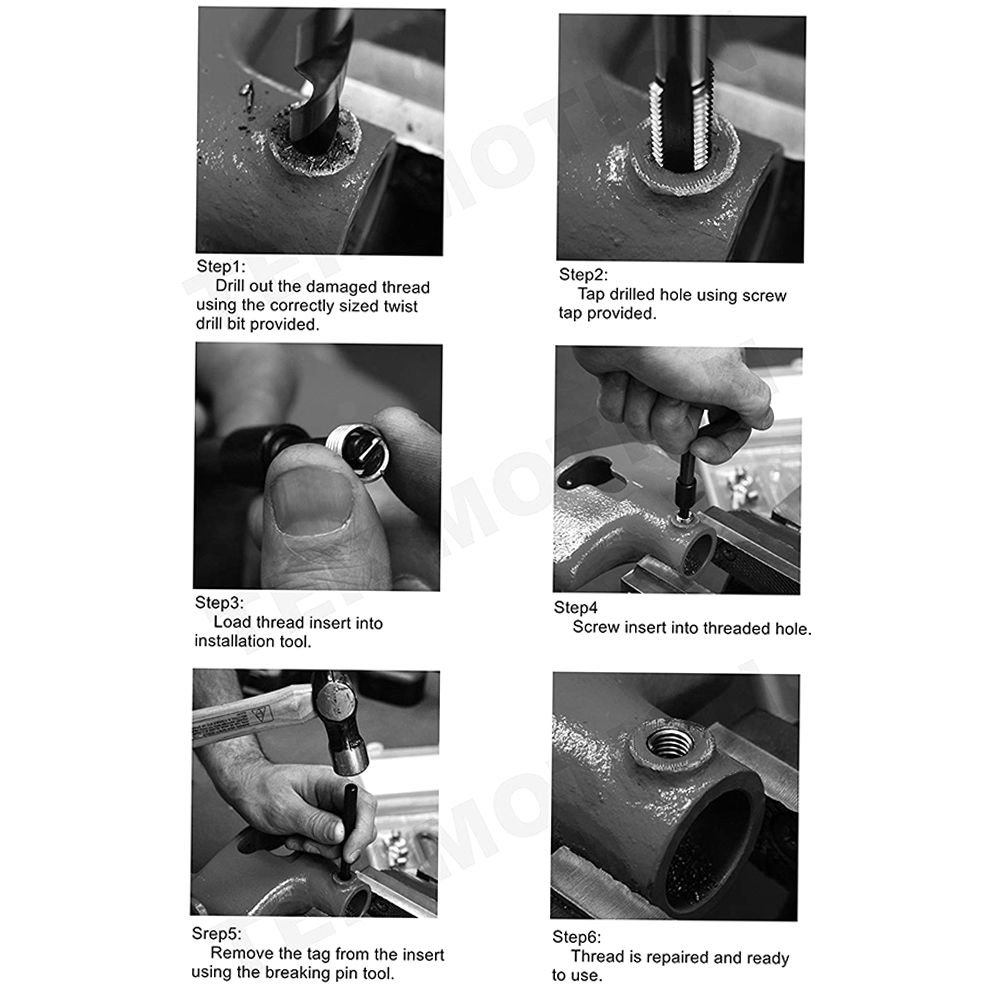 131Pcs Stripped Thread Rethread Helicoil Repair Kit Set