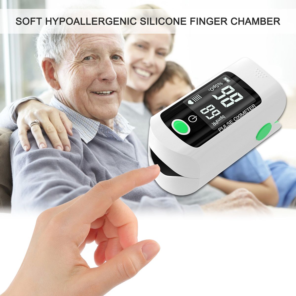 Fingertip Pulse Oximeter Blood Oxygen Saturation