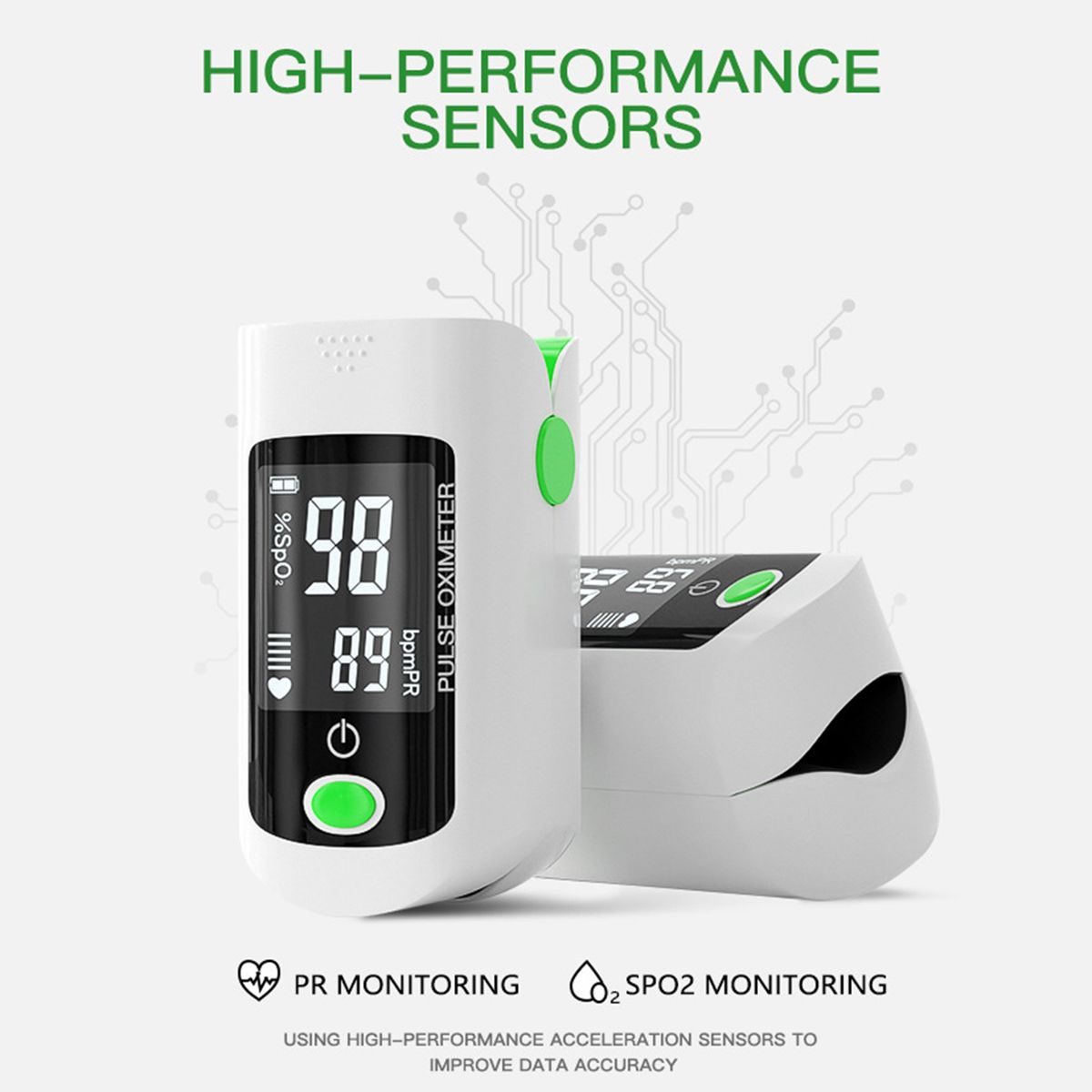 Fingertip Pulse Oximeter Blood Oxygen Saturation