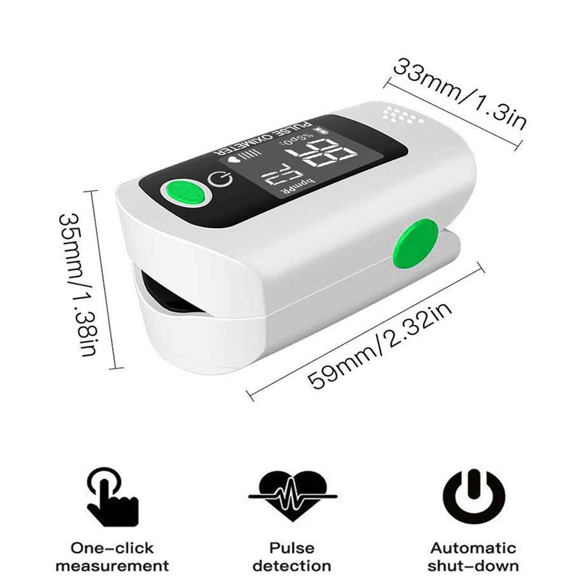 Fingertip Pulse Oximeter Blood Oxygen Saturation