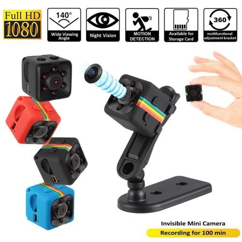 Mini Camera SQ13 SQ11 SQ16 SQ19 1080P Sensor Portable Security Camcorder Small Cam Secrespia Cameras Support Hidden TFcard(SQ16 White)