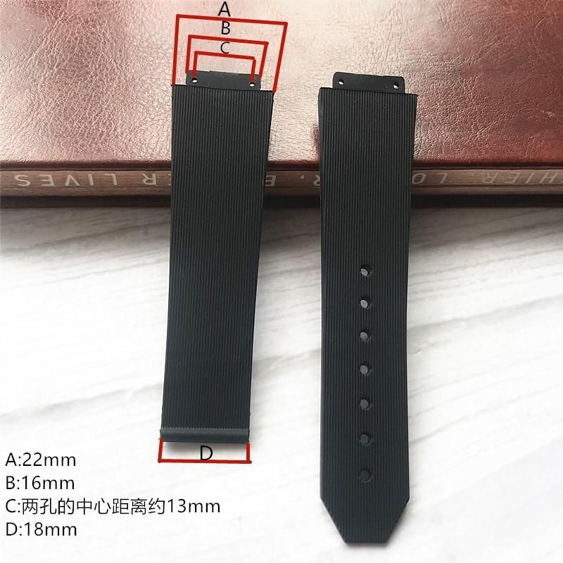 For Hublot rubber watch strap Yubo Big Bang series striped plaid waterproof silicone men women sports 26x19mm 24x17mm watchband